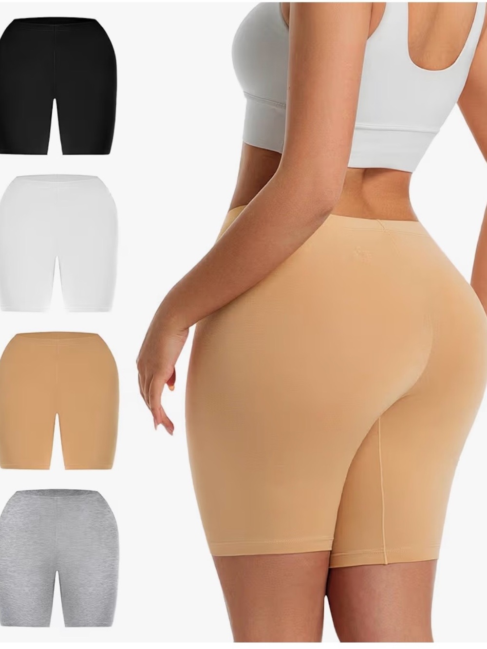 Women’s High Waist Shapewear Shorts – Soft Cotton Tummy Control